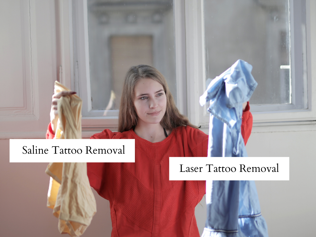 Saline Tattoo Removal vs Laser Tattoo Removal