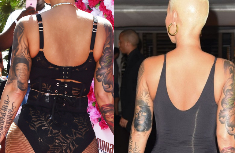 Amber Rose gets Wiz Khalifa tattoo covered up | Celebrity Tattoo Removal
